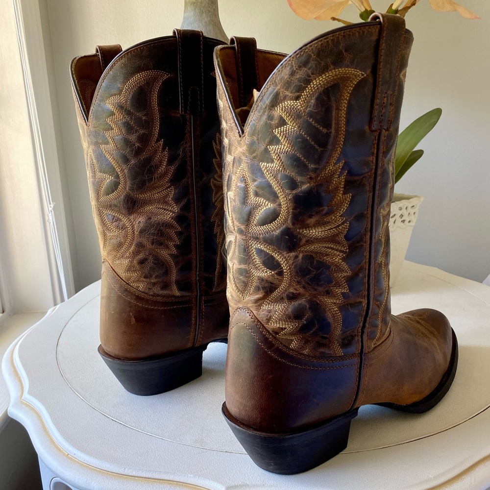 Laredo Mens‎ Breakout 12” Leather Western Cowboy Boots 11.5D Rust Brown - Picture 8 of 15